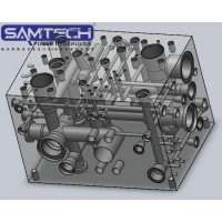 SAMTECH 廠家定做油路塊 閥塊 電磁閥油路集成塊 螺紋插裝閥 液壓閥塊