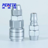 天津快擰氣動接頭 PP公端快速接頭 螺帽式快速接頭