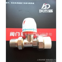 埃杰盾341 PPR直式溫控閥 暖氣片直角閥 手動調節(jié)閥