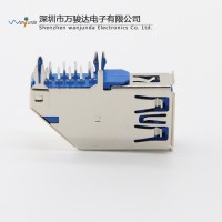 USB3.0側(cè)立式母座 側(cè)插式3.0藍(lán)色USB接口 A母3.0直插USB連接器 usb接口轉(zhuǎn)換器