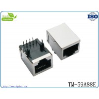 RJ45板端連接器廠家定制 8P8C帶屏蔽圓針端子插座