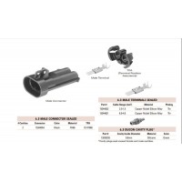 德爾福連接器護(hù)套、2芯對插15344054原裝，假一罰十