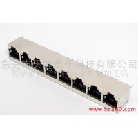 供應(yīng)廣東省**制造商大量生產(chǎn)RJ45屏蔽聯(lián)體網(wǎng)絡(luò)插座連接器 提供2x8網(wǎng)絡(luò)插座