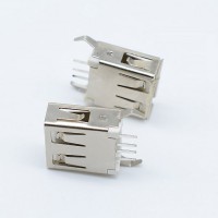 紐系USB 短體13.0 USB連接器插座 A母180度13.1直腳/A母180度15.0彎腳 13.7 15.1