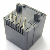 供應興伸展電子8P8C單口非屏RJ45 JACK 直插180度單口母座/RJ45連接器網絡插座/網絡接口母座