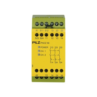 德國Pilz安全繼電器 PNOZ X6 24VAC 
