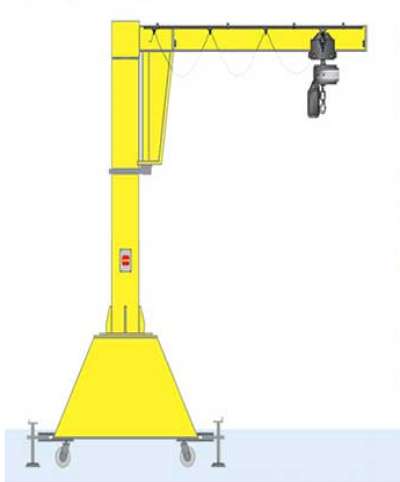 小型250KG電動(dòng)葫蘆折臂吊 360°旋轉(zhuǎn)折臂式懸臂吊起重機(jī)