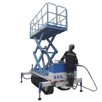 煤礦用氣動(dòng)履帶式平板車升降款