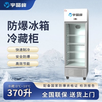 宇晶峰玻璃門防爆冰箱370L